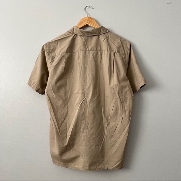 Uniqlo Brown Button Down Short Sleeve Polo - Medium - Picture 8 of 12